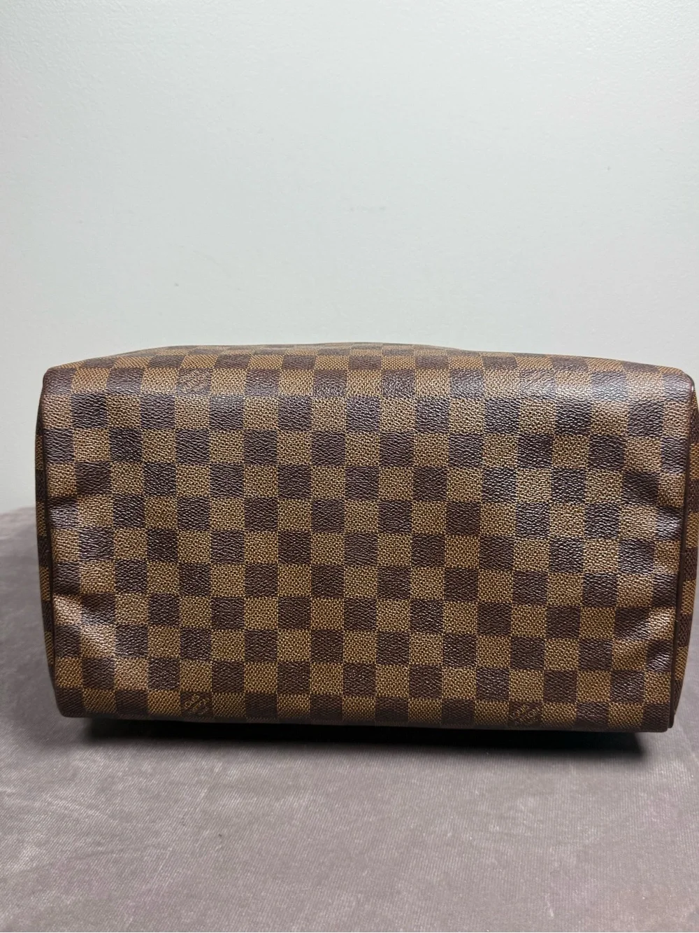 Louis Vuitton brown Damier Ebene Speedy 30 classic city handbag with lock n key